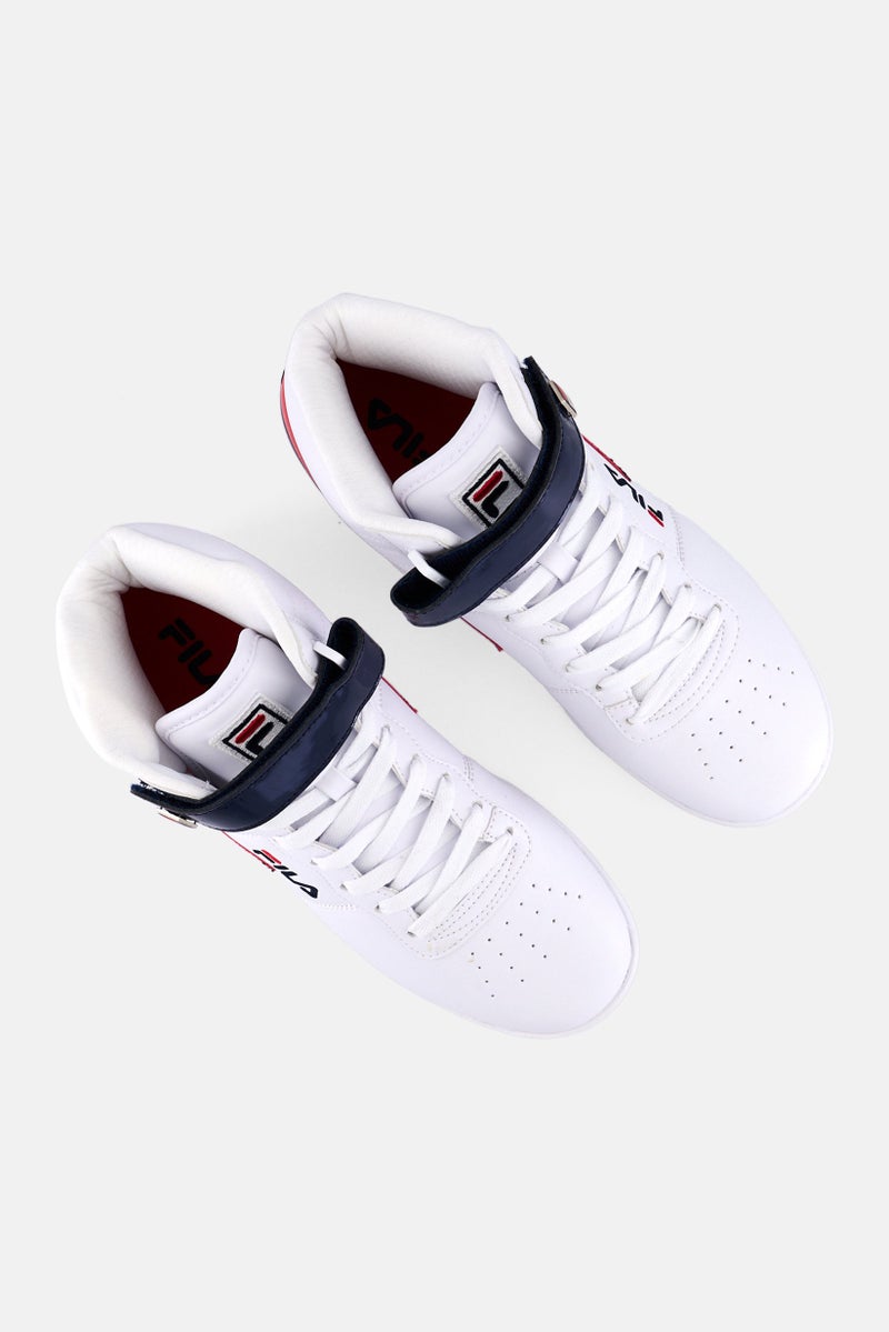 FILA Men Vulc 13 Patent Flag Lace Up Outdoor Shoes, White - Image 4