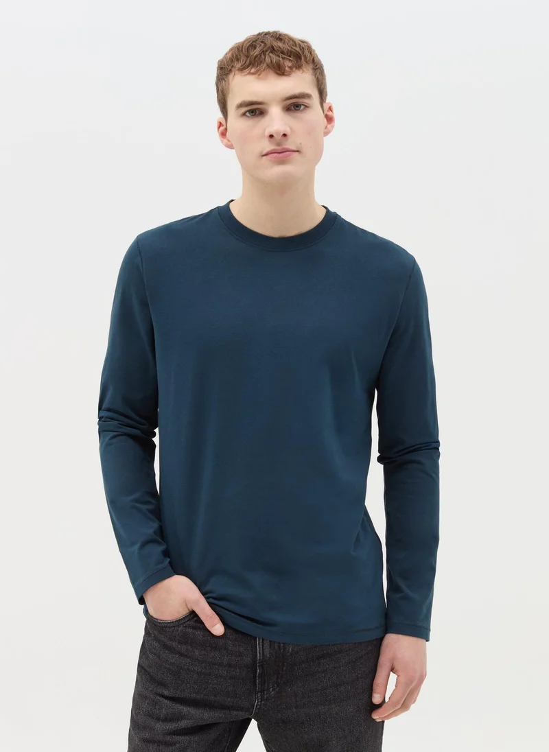 Ovs Long-Sleeved T-Shirt In Stretch Cotton