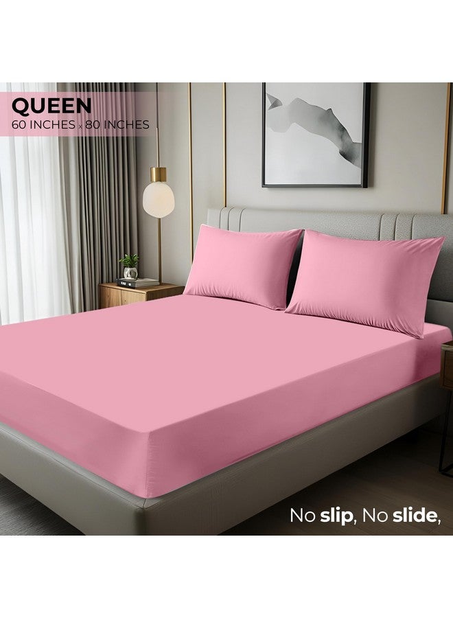 Utopia Bedding Queen Fitted Sheet - Bottom Sheet - Deep Pocket - Soft Microfiber - Shrinkage and Fade Resistant - Easy Care -1 Fitted Sheet Only (Pink) - Image 2