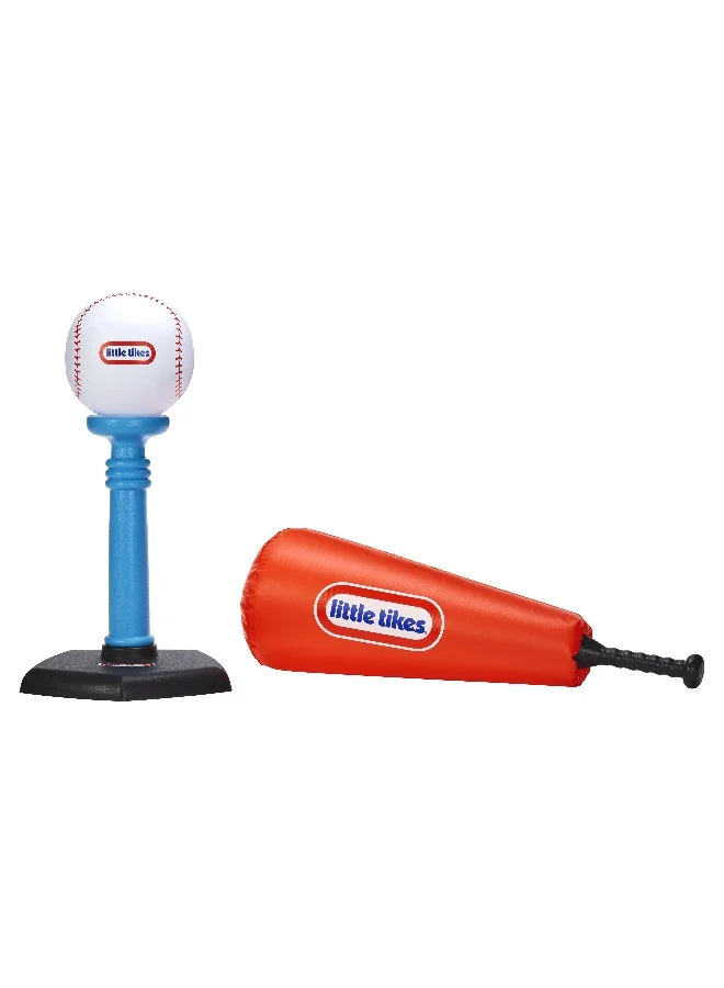 little tikes Totally Huge Sports T-Ball Set, 8-inch ball, Inflatable bat with plastic handle