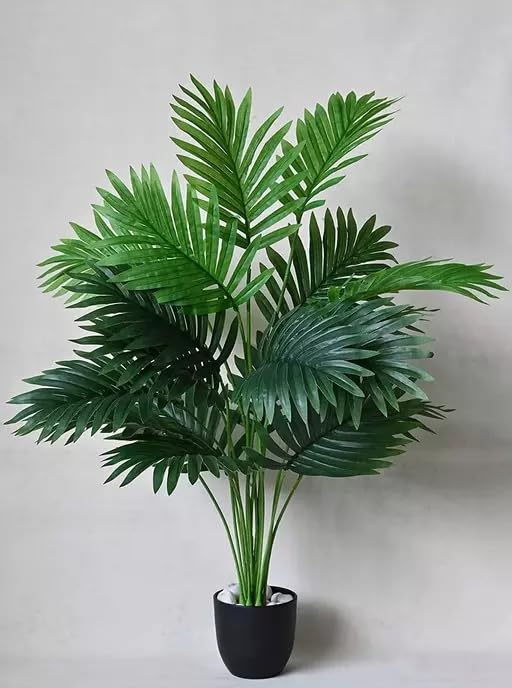KAYKON Artificial 18 Patta Palm Bunch/Tree | Home, Office, Living Room Decor Indoor/Outdoor Plant Bunch Without Pot (Green, Height- 30 Inch) - Image 3