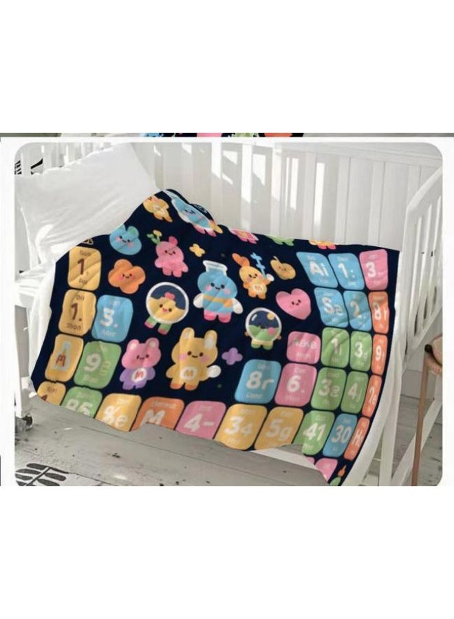 عام بطانية رقيقة من الفانيلا الكرتونية للأطفال أو الطلاب (دافئة ومريحة ومناسبة للنوم والألعاب) 100 سم * 150 سم - Image 3