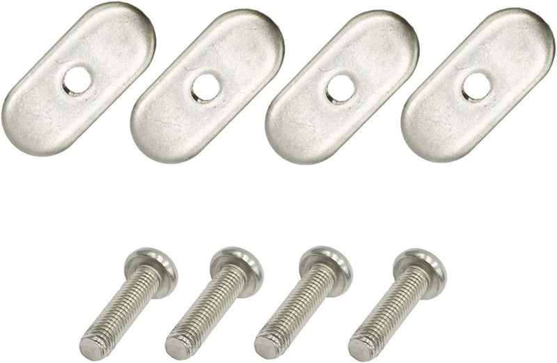 Douzime 4 Pcs Rail Track Screws Track Nuts Stainless Steel Screws Nuts Hardware Replacement Kit Accessories for Kayak Canoes Boats Rails Watercraft - Image 1