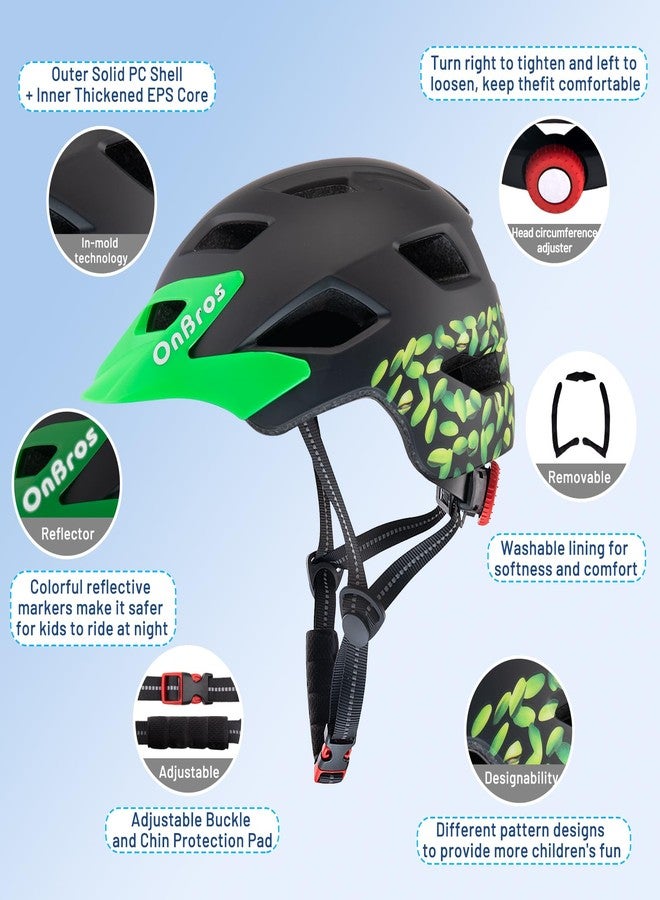 OnBros Kids Bike Helmet - Bike Helmets for 5-14 Boys or Girls with Visor, Children Bicycle Helmet for Skateboard Mountain Scooter Road Cycling, Lightweight and Adjustable 50-57CM - Image 4