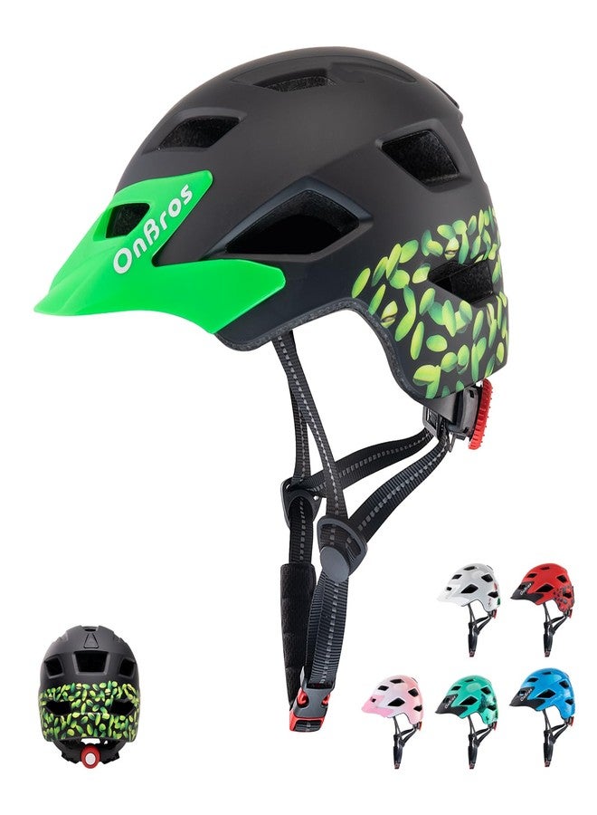 OnBros Kids Bike Helmet - Bike Helmets for 5-14 Boys or Girls with Visor, Children Bicycle Helmet for Skateboard Mountain Scooter Road Cycling, Lightweight and Adjustable 50-57CM - Image 1