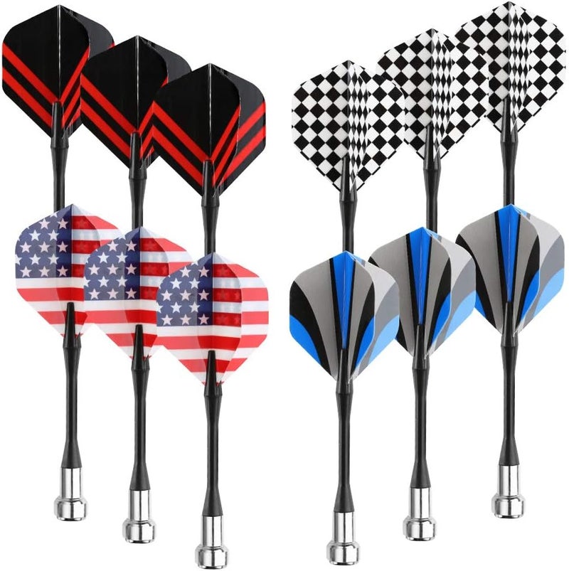 accmor Magnetic Darts, 12pcs Replacement Magnet Darts Plastic Darts for Dartboard - Image 1