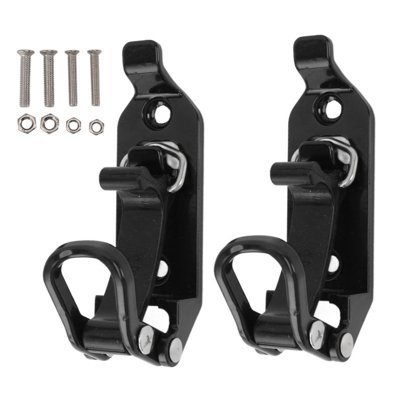2pcs Roof Rack Shovel Mount Good Weight Bearing Capacity Axe Holder Clamp Metal Rubber Clamp Mounting Kit for Car Truck Boats Black - Image 1