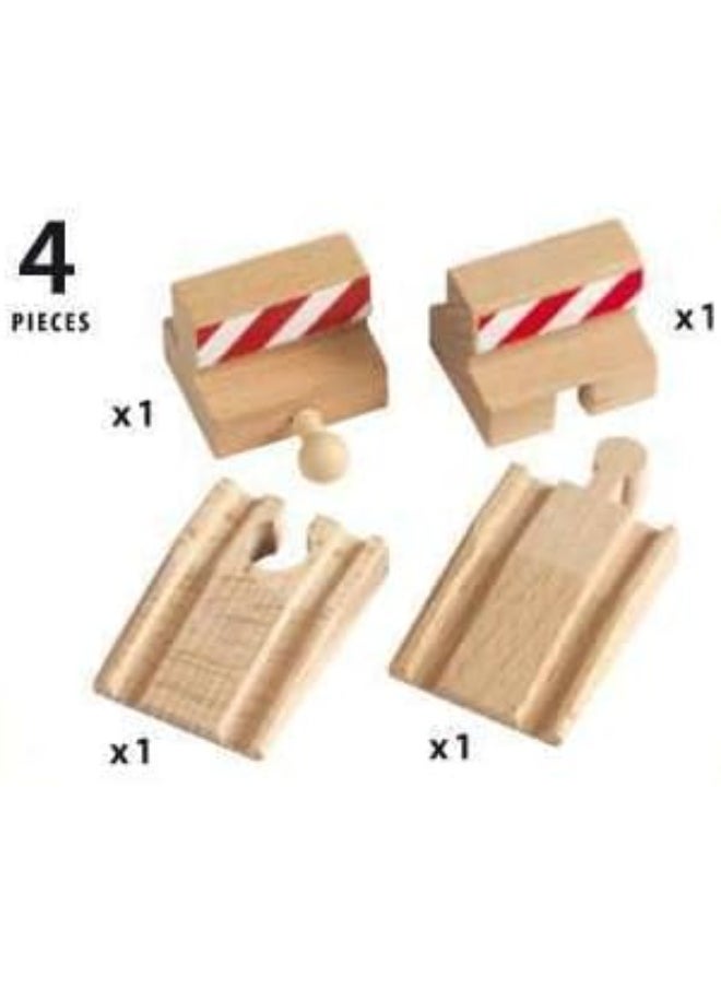 Brio BRIO World 33385 - Stop and Ramp Track - 4 Piece Wooden Toy Train Accessory for Kids Ages 3 and Up  - Image 3