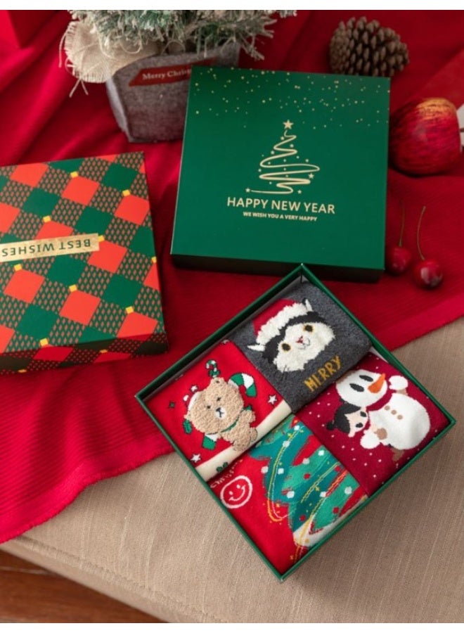 إسكدنيا جوارب عيد الميلاد مضحكة جوارب عيد الميلاد الدافئة الحرارية الابتكار هدية جوارب لعيد الميلاد هدية - Image 2