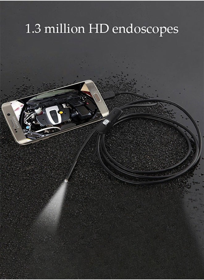Generic - Endoscope Camera with Light, 30W Pixel Borescope Tools with 8 Adjustable LED Lights, Endoscope with 3M Semi-Rigid Snake Camera, 5.5mm IP67 Waterproof Inspection Camera for Android（3M） - Image 1