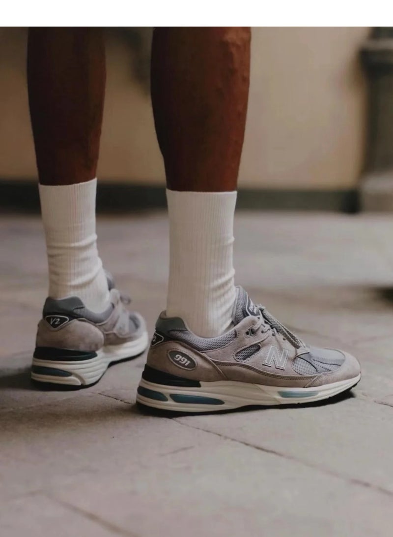 New Balance 991 Casual Athlesiure Shoes Gray-brown For Men/Women/Students  - Image 4