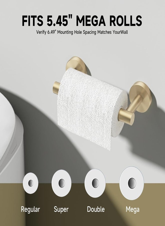 BWE حامل ورق تواليت بطلاء ذهبي مصقول مثبت على الحائط بعمود مزدوج قابل للتدوير، حامل ورق تواليت من الفولاذ المقاوم للصدأ SUS 304 لحمام المطبخ ومرحاض RV - Image 3