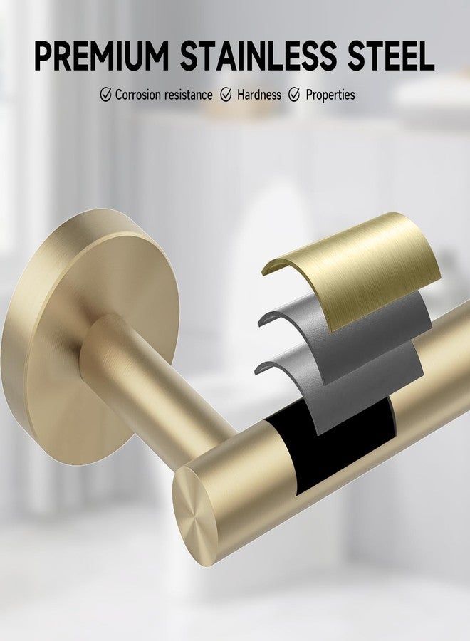 BWE حامل ورق تواليت بطلاء ذهبي مصقول مثبت على الحائط بعمود مزدوج قابل للتدوير، حامل ورق تواليت من الفولاذ المقاوم للصدأ SUS 304 لحمام المطبخ ومرحاض RV - Image 4