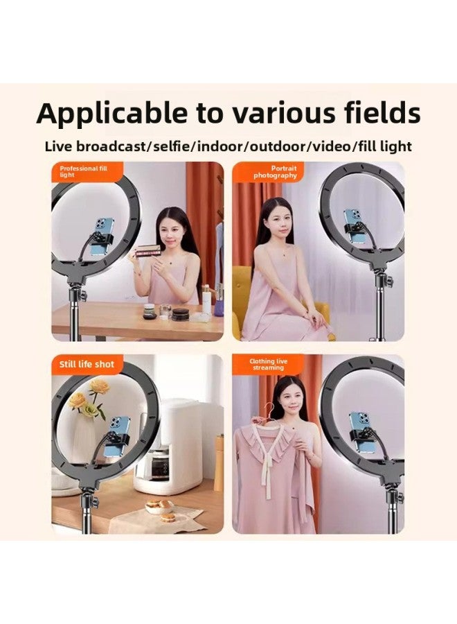 Live Light Anchor Professional Three-color Adjustable Beauty Soft Light Selfie Light Portrait Ring Large Aperture-Specification:[fill Light] 13inch Ring Light  - Image 5