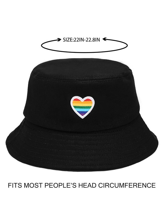 Rainbow Pride Black Embroidery Bucket Hat Cotton Beach Fisherman Hats For Women Men - pzsku/Z1954B7689AAB8C7CBAE4Z/45/_/1718267812/059ba9ed-013e-44e5-8b81-15e11c75fca5