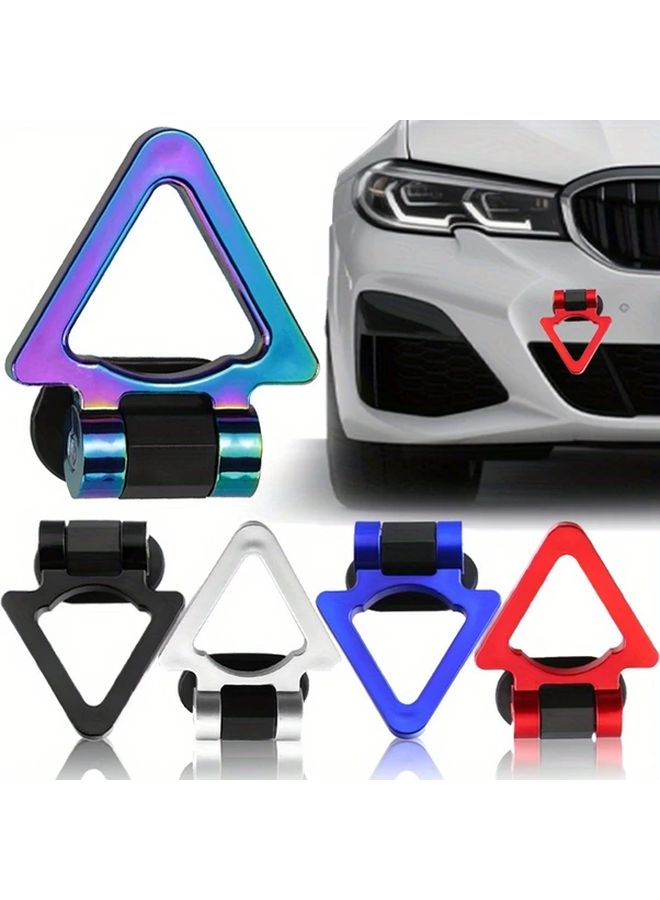 Blue Universal Car SUV Tow Hook Cover Non Functional Decorative Track Design - Image 1