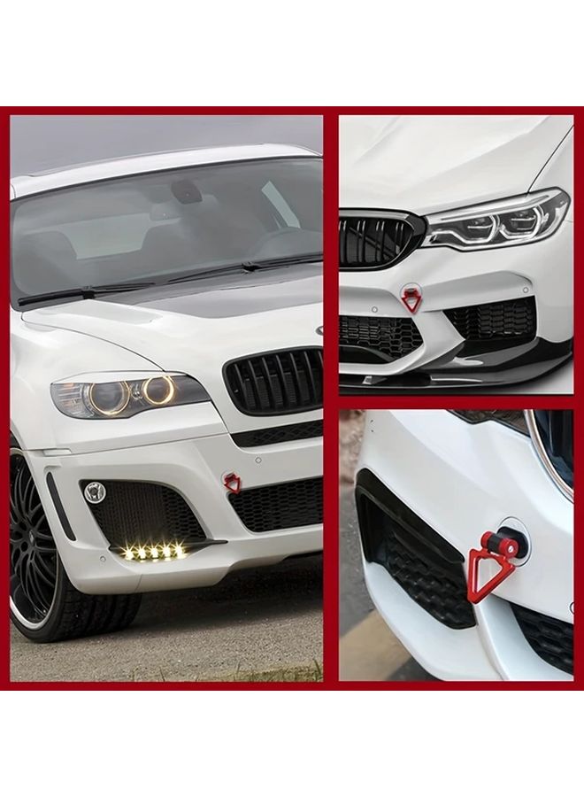 Blue Universal Car SUV Tow Hook Cover Non Functional Decorative Track Design - Image 5