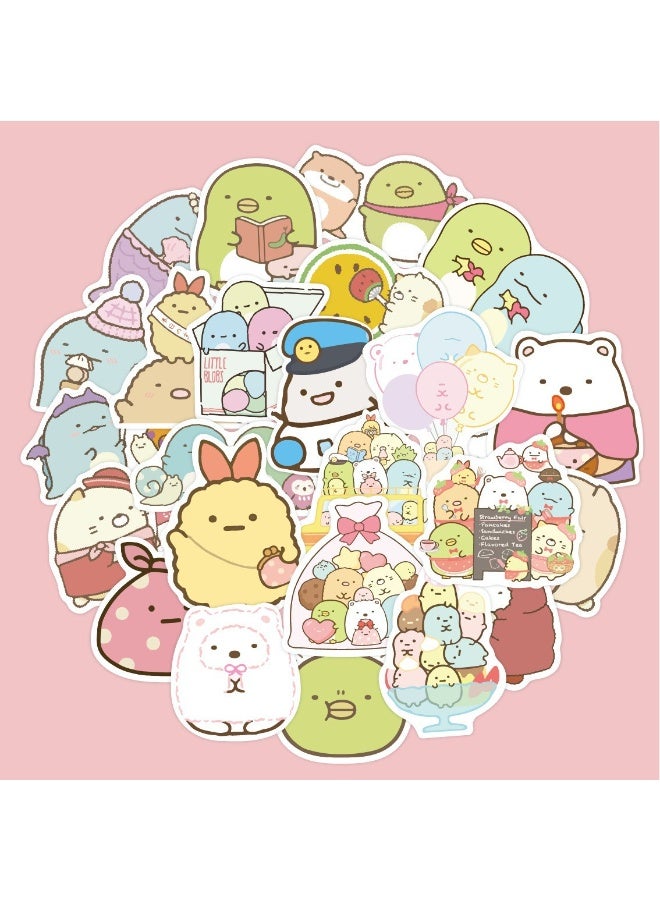 NIBEMINENT 50 Pcs Cartoon Corner Creatures Deco Kit Waterproof Stickers, High Definition Printing Bright Colors, Suitable for Laptop Skateboard Luggage Water Bottle Guitar DIY - Image 1