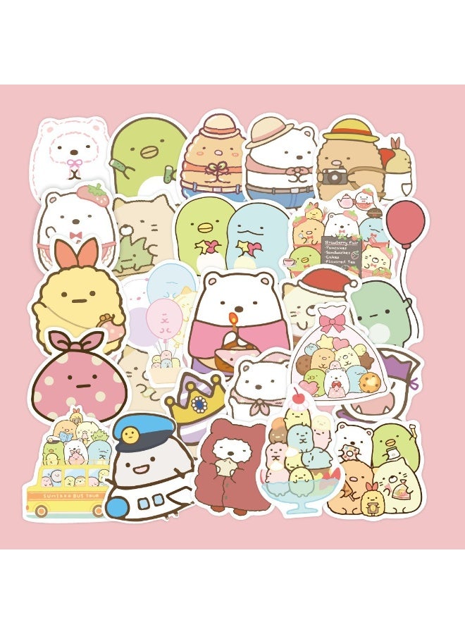 NIBEMINENT 50 Pcs Cartoon Corner Creatures Deco Kit Waterproof Stickers, High Definition Printing Bright Colors, Suitable for Laptop Skateboard Luggage Water Bottle Guitar DIY - Image 2