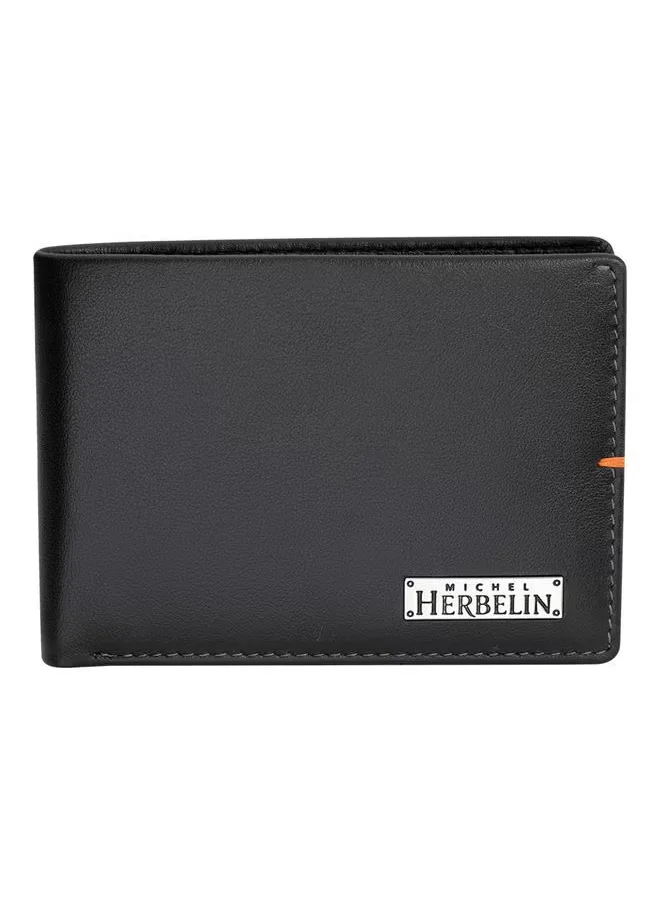 MICHEL HERBELIN Small Slim Wallet Black