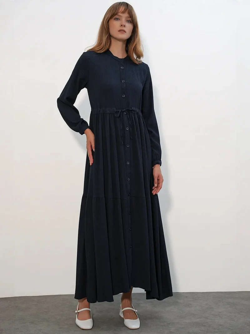 بيغ دارت BDART Maxi Dress with Patterned and Button Closure