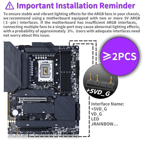 MUSETEX Y6 PC Case, Pre-Installed 7 Infinity Mirror PWM ARGB Fans, ATX Mid Tower Computer Case, Gaming PC Case with Type-C, 270° Full View Tempered Glass, White - Image 2