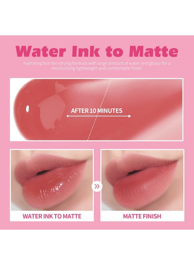 KIMUSE Water Gel Lip Tint 6 Colors Set Highly Pigmented Long Lasting Moisturizing Glossy Lip Stains Hydrate Lightweight Lip Gloss Makeup - Image 4