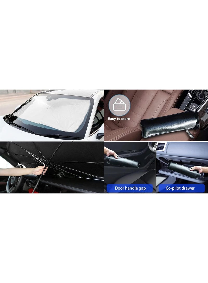 CIVORA Foldable Car Windshield Sun Shade Umbrella – UV & Heat Blocker, Easy Use Sun Visor Shield - Image 4