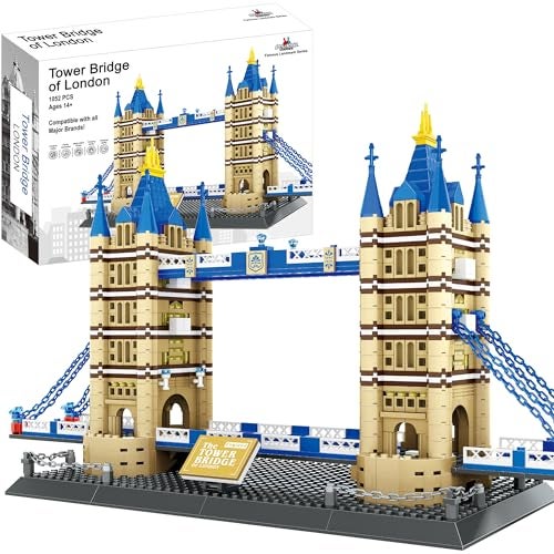 Apostrophe Games Tower Bridge Building Block Set – 1,052 Pieces London Tower Bridge Model Building Blocks for Adults and Kids - Architecture Kit Famous Landmark Series - Image 1