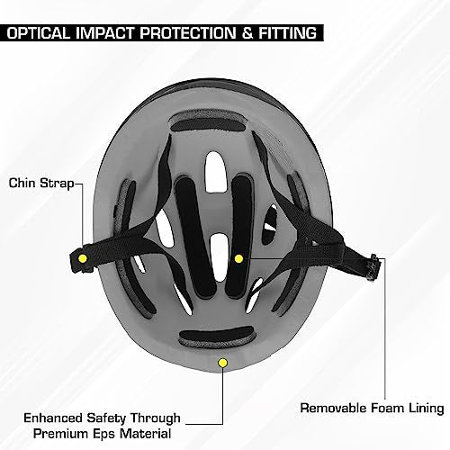 Strauss Cycling Helmet, Elite | Light Weight with Superior Ventilation | Mountain, Road Bike & Skating Helmet with Premium EPS Foam Lining| Ideal for Adults and Kids| Size: Junior,(Black and Green) - Image 3