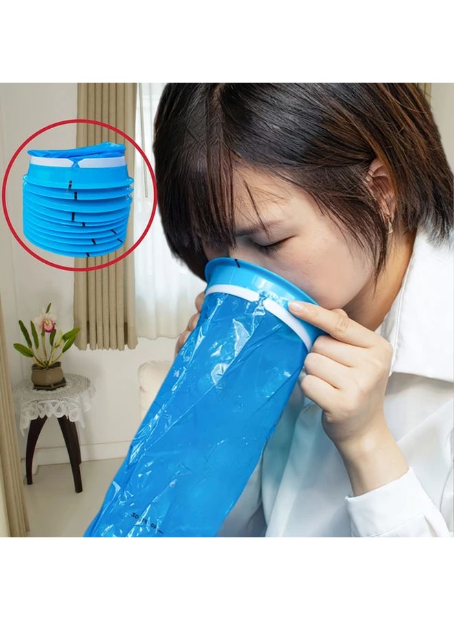 Mixed Color Leak Proof Vomit Bags Pack of 10 Portable Motion Sickness Nausea Pouch for Travel Car and Home - Image 1