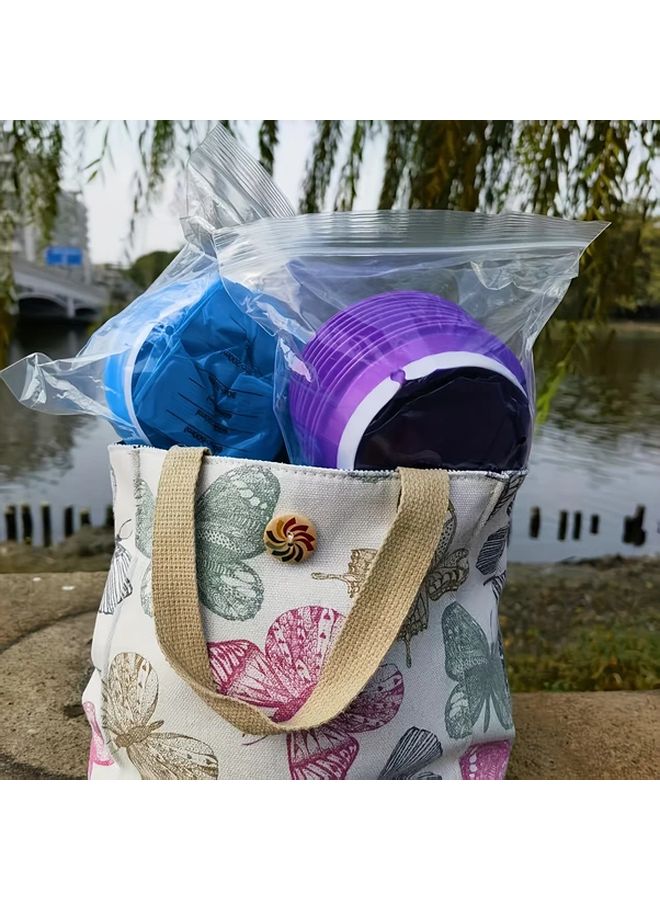 Mixed Color Leak Proof Vomit Bags Pack of 10 Portable Motion Sickness Nausea Pouch for Travel Car and Home - Image 2