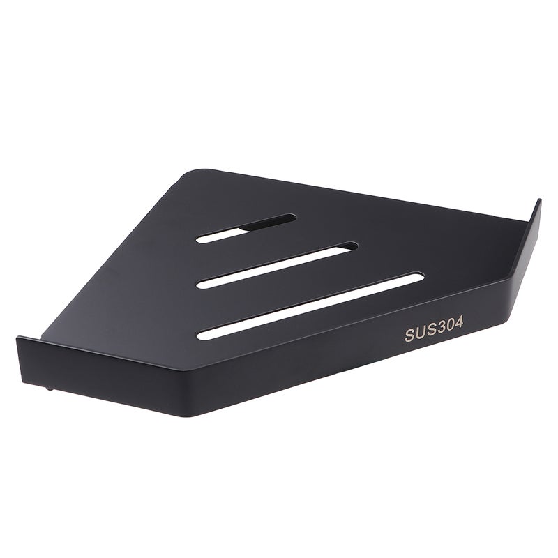 2 pcs Bathroom Corner Shelf Stainless Steel Hollow Wall Mounted Punch Free Storage Rack - Image 2