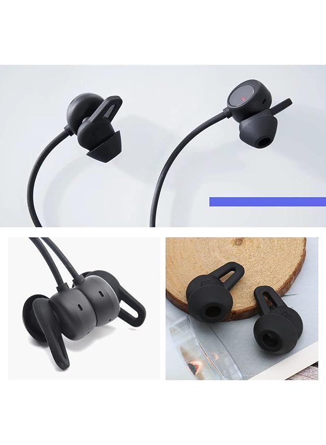 إيروريكس 3 أزواج من سماعات الأذن البديلة المصنوعة من السيليكون الناعم المتوافقة مع سماعات Huawei Freelace Pro Sml 3 أحجام باللون الأسود - Image 4