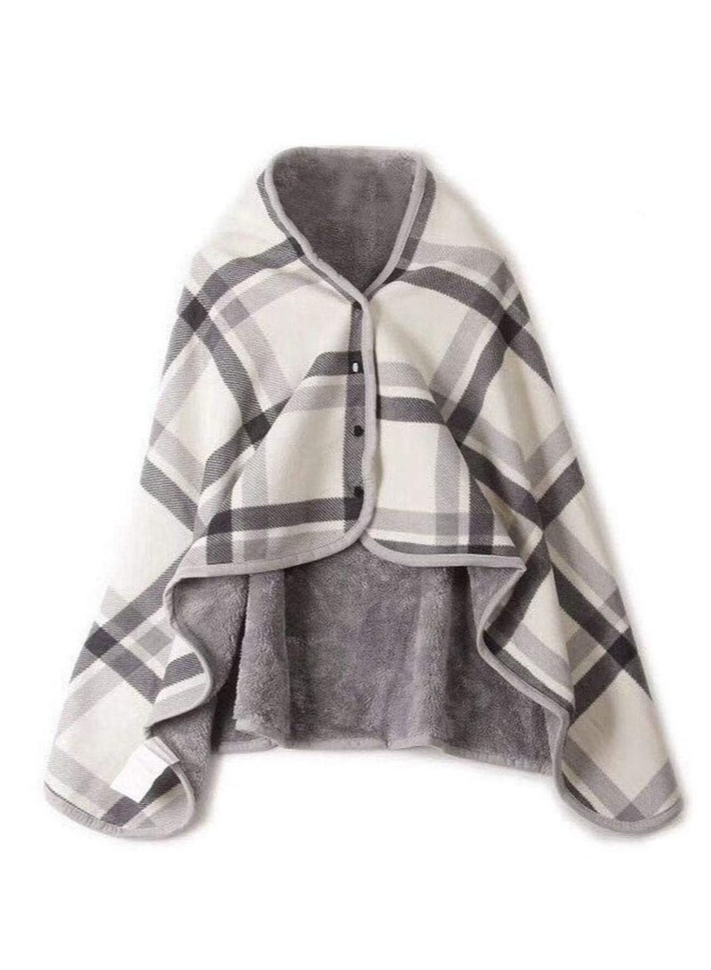 joyzzz Doublelayer Shawl Tartan Extra Soft Super Warm,also suitable for Plush Throw Blanket Scarf Neck Shoulder Blanket Pad for Home and Office - Image 1