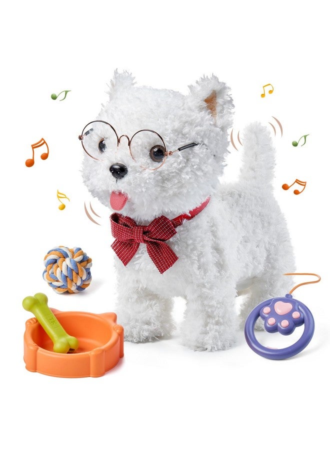 TUMAMA Electronic Dog Toy Pet, Remote Control And Voice Control Interactive Plush Puppy Toy With Walking, Barking, Tongue Licking, Tail Wagging, Walking Dog Toy For Age 3+ Kids - Image 1