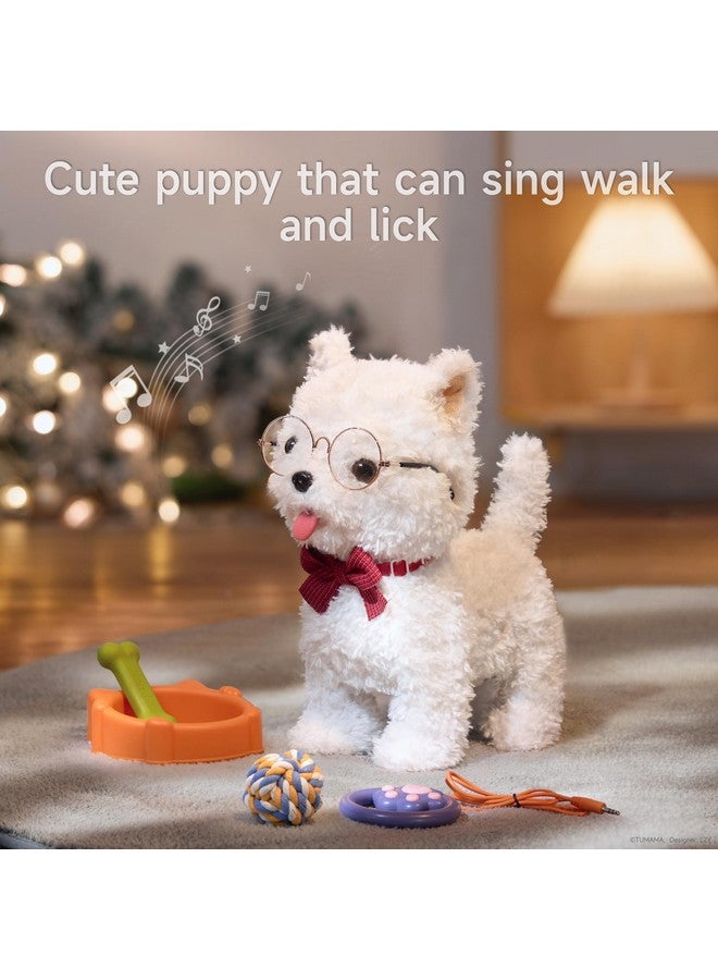 TUMAMA Electronic Dog Toy Pet, Remote Control And Voice Control Interactive Plush Puppy Toy With Walking, Barking, Tongue Licking, Tail Wagging, Walking Dog Toy For Age 3+ Kids - Image 5