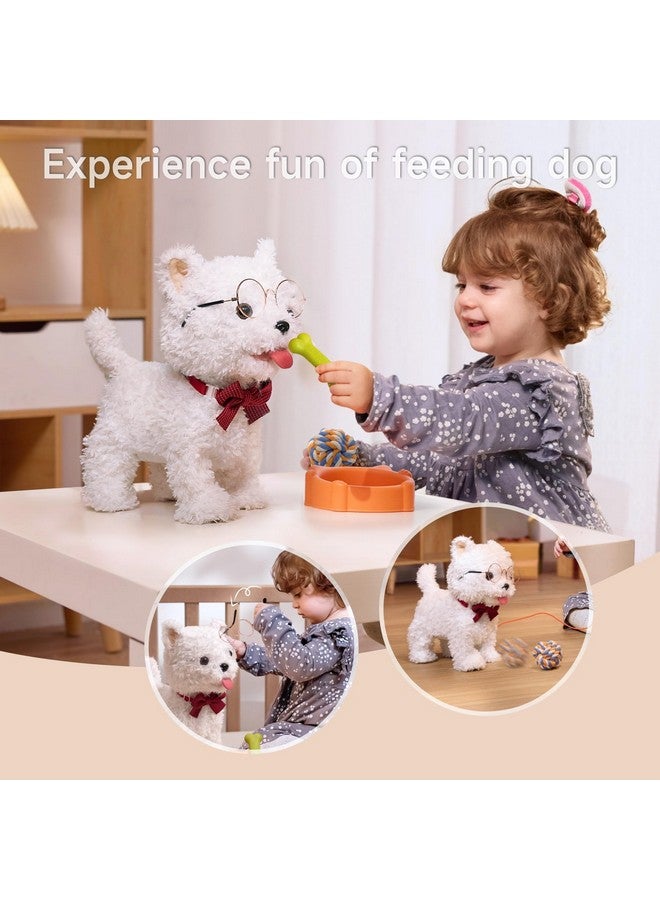 TUMAMA Electronic Dog Toy Pet, Remote Control And Voice Control Interactive Plush Puppy Toy With Walking, Barking, Tongue Licking, Tail Wagging, Walking Dog Toy For Age 3+ Kids - Image 3