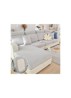 Soothing Home Sofa Covers,Soothinghome Sofa Covers,Magic Sofa Hero Couch Covers,Wear-Resistant Universal Washable L Shape Stretch Couch Cushion Covers (Light Grey, Back Cover(L))