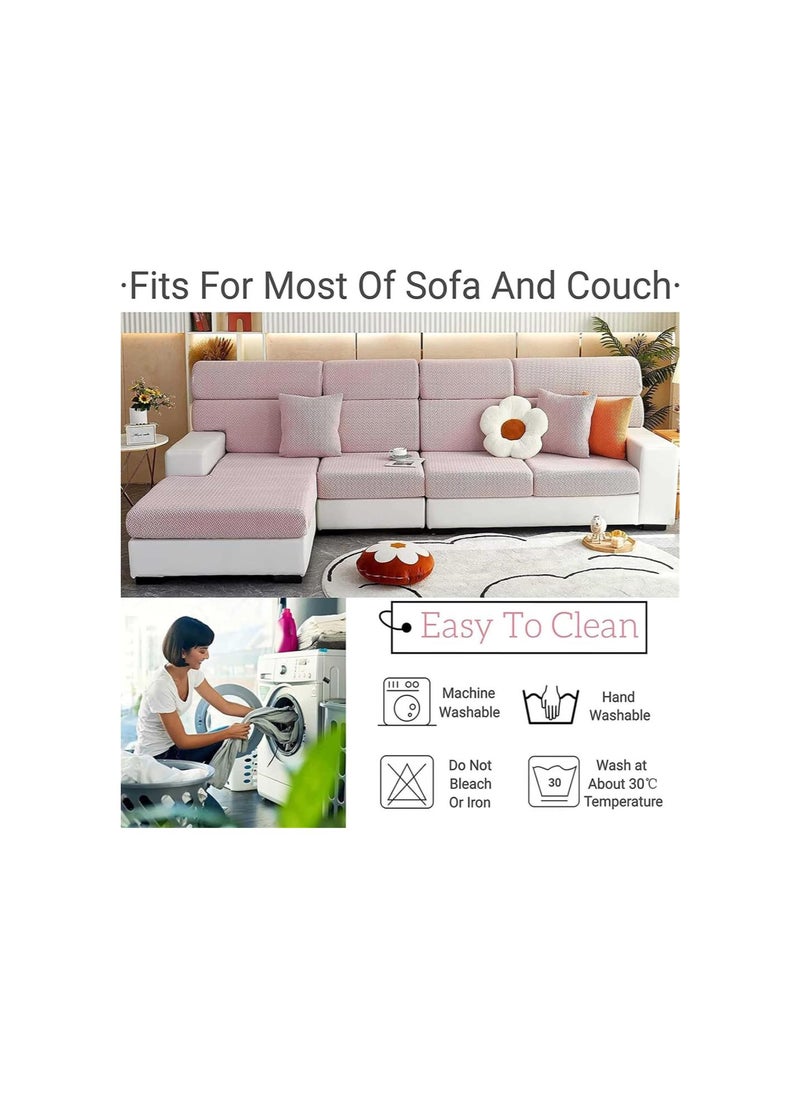 Generic - Soothing Home Sofa Covers,Soothinghome Sofa Covers,Magic Sofa Hero Couch Covers,Wear-Resistant Universal Washable L Shape Stretch Couch Cushion Covers (Light Grey, Back Cover(L)) - Image 1