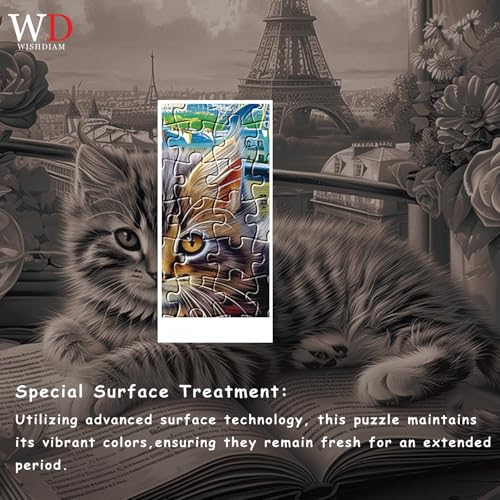 WISHDIAM Jigsaw Puzzles 2 Pack 1000 Pieces Puzzles for Adults Cute Kitten Cats Funny Pets Animal Lovers Challenging Puzzles Gifts Toy for Men Women - Image 5
