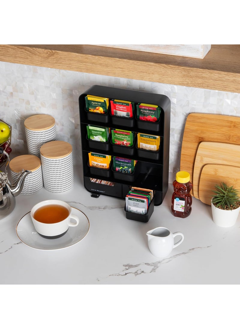 Mind Reader Mind Reader 9 Removable Drawers Tea Bag holder and Condiment Organizer, Black  - Image 5