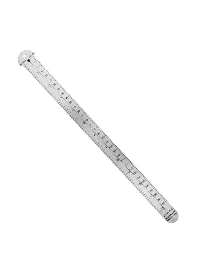 Pacific Arc 12 inch Pica Pole Metal Ruler, with Pica, Points, Inches, and Agate Measurements, Stainless Steel Ruler for Drafting - Image 1