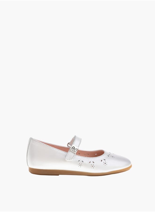 Pablosky Girls Mary Jane Ballerina Shoes With Hook And Loop Closure  - Image 1