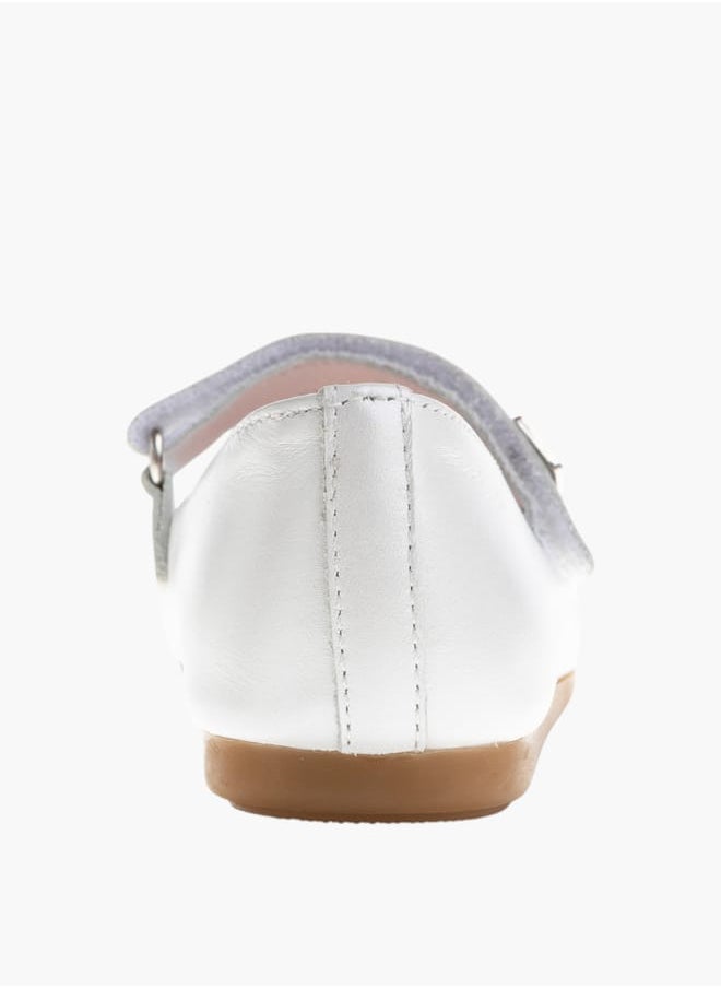 Pablosky Girls Mary Jane Ballerina Shoes With Hook And Loop Closure  - Image 3