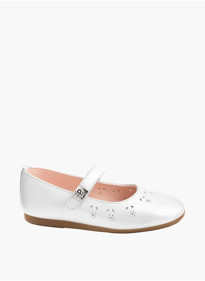 بابلوسكي Girls Mary Jane Ballerina Shoes With Hook And Loop Closure