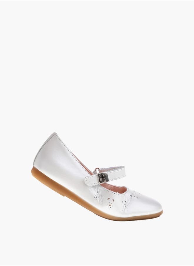 Pablosky Girls Mary Jane Ballerina Shoes With Hook And Loop Closure  - Image 5