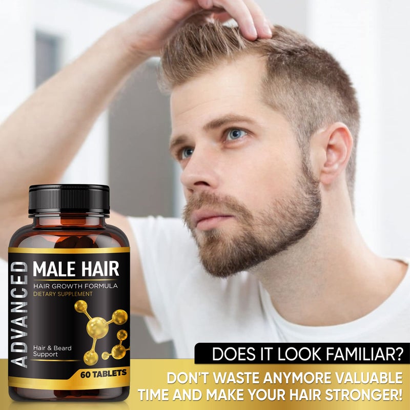 NutraPro Hair Growth Vitamins For Men-Anti Hair Loss Support Vitamins Pills & Dht Blocker For Men.Regrow Hair & Beard Growth Supplement For Thicker Fuller & Stronger Hair. Support Thinning Hair With Biotin. - Image 4