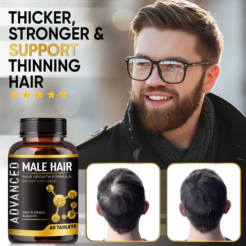NutraPro Hair Growth Vitamins For Men-Anti Hair Loss Support Vitamins Pills & Dht Blocker For Men.Regrow Hair & Beard Growth Supplement For Thicker Fuller & Stronger Hair. Support Thinning Hair With Biotin. - Image 2