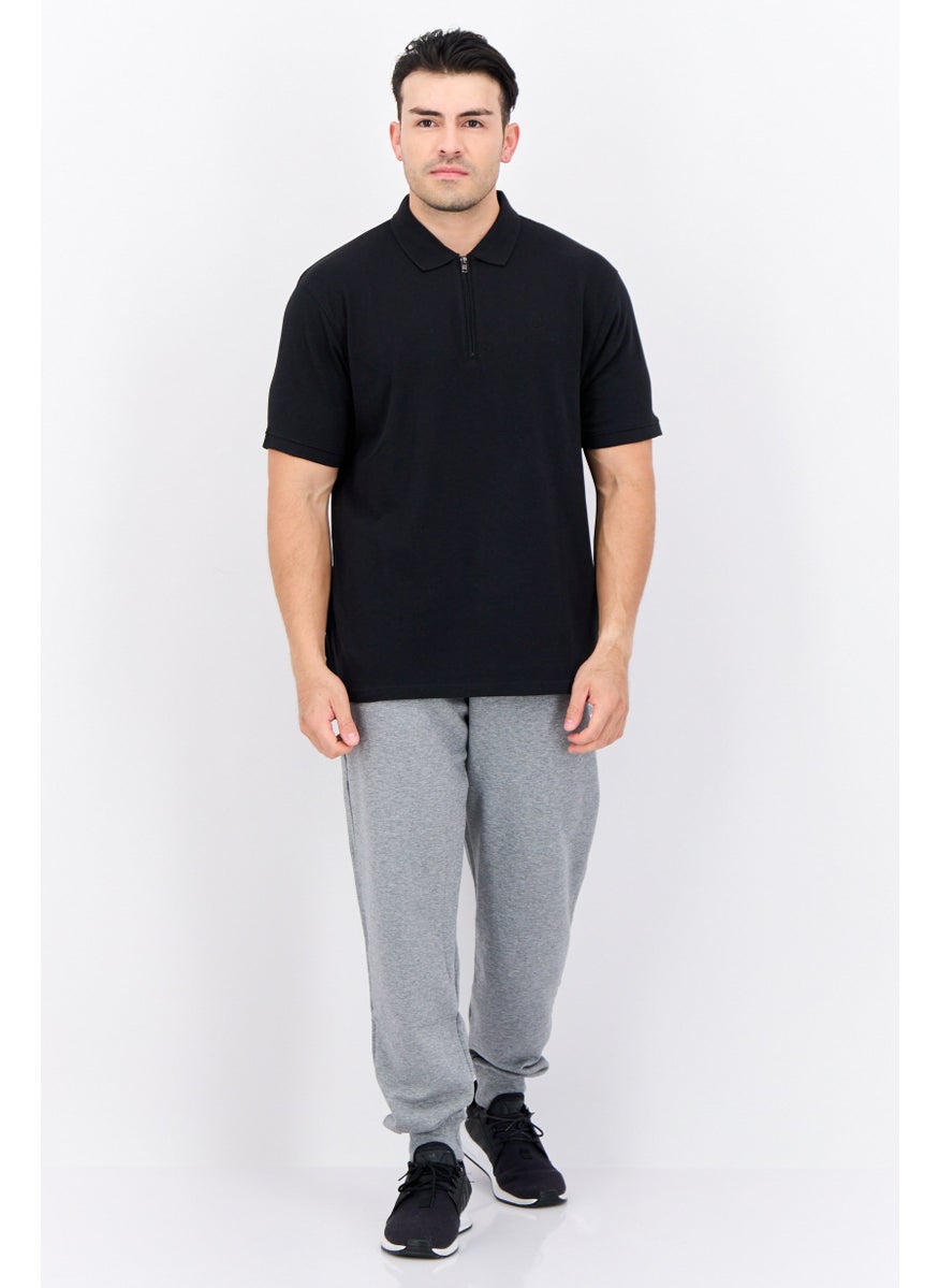 CROSSHATCH Men Regular Fit Embroidered Short Sleeves Polo, Black  - Image 4